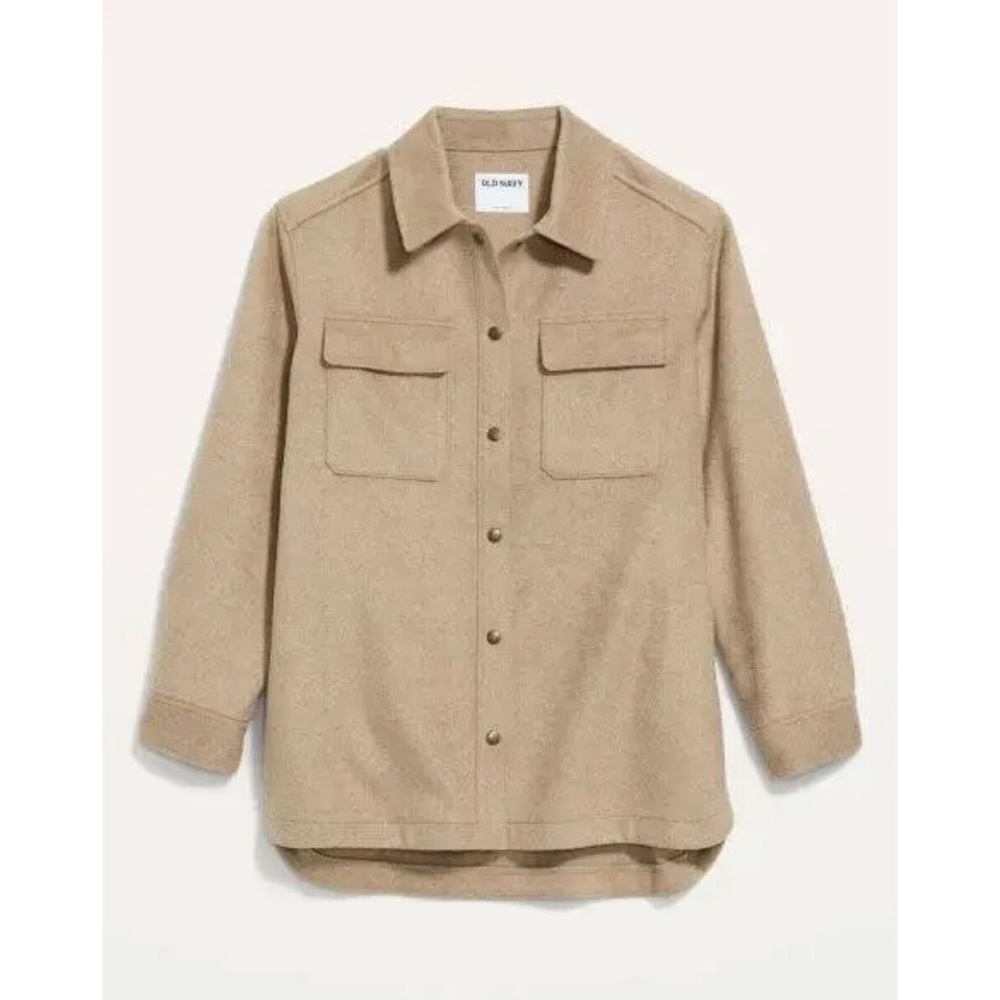 Oversized Old Navy Brushed Twill Chore Shacket